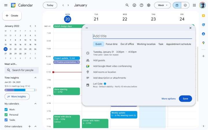 Google Calendar’s design update