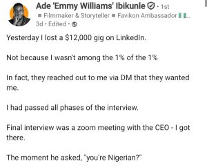 Ade 'Emmy Williams' Ibikunle